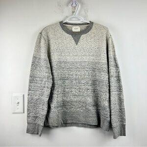 Billy Reid Grey Ombre Pullover Crewneck Sweatshirt